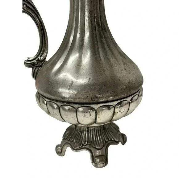 PELTRATO Silver Plated Ewer Pitcher Made In Italy 95-100 Footed Ornate - Picture 6 of 9